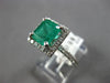 2.51CT DIAMOND & AAA EMERALD 14KT WHITE GOLD SQUARE HALO CLASSIC ENGAGEMENT RING