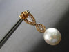 2.94CT WHITE & CANARY DIAMOND AAA MORGANITE & AAA PEARL 18KT ROSE GOLD EARRINGS