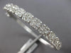 LARGE 4.99CT DIAMOND 18KT WHITE GOLD FLOWER SEMI ETERNITY CUFF BANGLE BRACELET