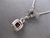 1.26CT DIAMOND & AAA AMETHYST 14K WHITE GOLD CUSHION & ROUND FUN LARIAT NECKLACE