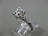 ANTIQUE .45CT DIAMOND 14KT WHITE GOLD FILIGREE FISHTAIL ENGAGEMENT RING #9103