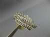 ESTATE WIDE 1.02CT DIAMOND 14KT WHITE GOLD 3D MULTI ROW CRISS CROSS FUN RING