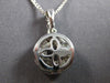 .44CT DIAMOND 18KT WHITE GOLD 3D 4 PRONG ROUND HALO SEMI MOUNT FLOATING PENDANT
