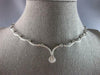 .37CT DIAMOND 14KT WHITE GOLD MATTE & SHINY ETOILE SEMI ETERNITY LOVE NECKLACE