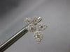 ESTATE 1.33CT DIAMOND 14KT WHITE GOLD 3D MULTI LEAF CLASSIC HANGING EARRINGS