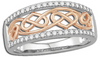 ESTATE .25CT DIAMOND 14KT WHITE GOLD CLASSIC ROUND OPEN FILIGREE HEART LOVE RING