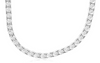 4.1CT DIAMOND 14K WHITE GOLD SEMI BEZEL ETERNITY LUCKY HORSESHOE TENNIS NECKLACE