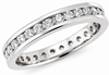 1.0CT DIAMOND 14KT WHITE GOLD 3D CLASSIC ROUND CHANNEL ETERNITY ANNIVERSARY RING