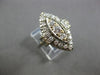 ANTIQUE LARGE .70CT DIAMOND 18KT WHITE GOLD MARQUISE SHAPE 3 STONE RING #28126