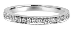 .26CT DIAMOND 18KT WHITE GOLD 3D ROUND CHANNEL FILIGREE WEDDING ANNIVERSARY RING