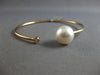 .06CT DIAMOND & AAA SOUTH SEA PEARL 18KT ROSE GOLD FLEXIBLE 3D BANGLE BRACELET