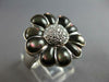 LARGE .15CT DIAMOND & AAA MOTHER OF PEARL 14KT WHITE GOLD SUNFLOWER RING #27576