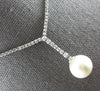 .28CT DIAMOND & AAA SOUTH SEA PEARL 18KT WHITE GOLD V SHAPE LARIAT LOVE NECKLACE
