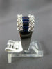 WIDE 2.44CT DIAMOND & AAA SAPPHIRE 18K WHITE GOLD 3D GRADUATING ANNIVERSARY RING