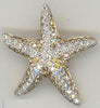 .62CT WHITE & MOCHA DIAMOND 14KT YELLOW GOLD 3D STARFISH LOVE FLOATING PENDANT