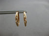 ESTATE .13CT DIAMOND 18KT ROSE GOLD 3D ROUND ETOILE OVAL HOOP HANGING EARRINGS