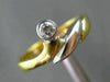 ESTATE .15CT DIAMOND 18KT WHITE & YELLOW GOLD SOLITAIRE ENGAGEMENT RING #3204