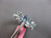 7.79CT AAA AQUAMARINE 14KT WHITE GOLD 3D CLASSIC OVAL ETERNITY ANNIVERSARY RING