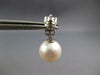 .35CT DIAMOND & AAA PINK SAPPHIRE & AAA SOUTH SEA PEARL 14KT WHITE GOLD EARRINGS