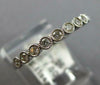 ESTATE .26CT DIAMOND 14KT WHITE GOLD 3D BEZEL FILIGREE MILGRAIN ANNIVERSARY RING