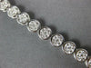 WIDE 2.07CT DIAMOND 14KT WHITE GOLD CLUSTER BEZEL PRONG CLASSIC TENNIS BRACELET