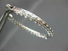 EXTRA LARGE 5.0CT DIAMOND 14KT WHITE GOLD 3MM INSIDE OUT HOOP HANGING EARRINGS