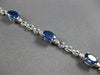4.53CT DIAMOND & AAA SAPPHIRE 14KT WHITE GOLD OVAL & ROUND LINK TENNIS BRACELET