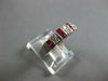 ESTATE .37CT DIAMOND & AAA RUBY 14K WHITE GOLD ROUND & PRINCESS ANNIVERSARY RING