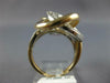 EXTRA LARGE 1.26CT DIAMOND 14KT 2 TONE GOLD 3D MULTI ROW LOVE KNOT FUN RING
