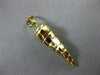 ESTATE 14KT YELLOW GOLD 3D HANDCRAFTED RIDGE ITALIAN HORN PENDANT & CHAIN #25072