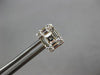 .97CT DIAMOND 18K YELLOW GOLD ROUND & BAGUETTE CLUSTER INVISIBLE SQUARE EARRINGS