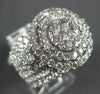 EXTRA LARGE 4.22CT DIAMOND 18KT WHITE GOLD 3D FILIGREE COCKTAIL ENGAGEMENT RING