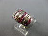 WIDE .88CT FANCY YELLOW DIAMOND & AAA RUBY 14KT YELLOW GOLD 3D ANNIVERSARY RING