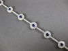 LARGE 5.74CT DIAMOND & AAA SAPPHIRE 14K WHITE GOLD 3D ROUND HALO TENNIS BRACELET