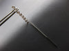 ESTATE .34CT DIAMOND 14KT WHITE GOLD BEZEL CHANDELIER BAR FUN HANGING EARRINGS