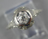 ANTIQUE .10CT DIAMOND 18KT WHITE GOLD ART DECO SOLITAIRE ENGAGEMENT RING #27239