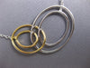 LARGE .34CT DIAMOND 18KT 2 TONE GOLD MULTI OVAL LOVE KNOT INTERTWINING NECKLACE