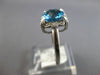 2.54CT DIAMOND & AAA BLUE TOPAZ 14KT WHITE GOLD CUSHION & ROUND FRIENDSHIP RING