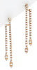 1.48CT DIAMOND 18K ROSE GOLD ROUND CLASSIC 2 ROW DOUBLE LEAF FUN HANGIG EARRINGS