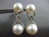 EXTRA LARGE 1.90CT DIAMOND & AAA SOUTH SEA PEARL 18KT WHITE GOLD PAVE EARRINGS