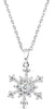 .32CT DIAMOND 14KT WHITE GOLD CLASSIC FILIGREE SNOWFLAKE LOVE FLOATING PENDANT