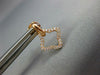 ESTATE .18CT DIAMOND 18K ROSE GOLD 3D OPEN 4 LEAF CLOVER FLOWER HANGING EARRINGS