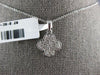 .28CT DIAMOND 14KT WHITE GOLD 3D CLASSIC 4 LEAF CLOVER FLOWER FLOATING PENDANT
