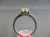 ESTATE 1.05CT DIAMOND 18K WHITE GOLD ROUND SOLITAIRE STAR FLOWER ENGAGAMENT RING