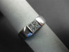 ESTATE .31CT DIAMOND 18KT WHITE GOLD 4 STONE PRINCESS INVISIBLE SQUARE MENS RING