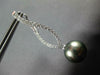 LARGE .7CT DIAMOND & AAA TAHITIAN PEARL 18K WHITE GOLD INFINITY HANGING EARRINGS