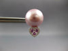 .37CT DIAMOND & AAA PINK SAPPHIRE & PINK SOUTH SEA PEARL 14K WHITE GOLD EARRINGS