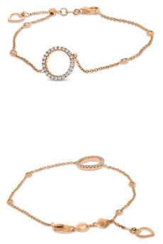 .30CT DIAMOND 14KT ROSE GOLD BY THE YARD CIRCLE OF LIFE ADJUSTABLE LOVE BRACELET