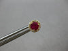 .65CT DIAMOND & AAA RUBY 14K YELLOW GOLD ROUND HALO FLOWER MARTINI STUD EARRINGS