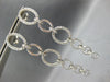 LARGE .65CT DIAMOND 14KT WHITE GOLD OVAL OPEN LINK JOURNEY FUN HANGING EARRINGS